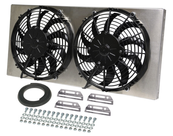 Powerpack - High Output Dual 10'' Electric RAD Fan/Aluminum Shroud Kit - 24-3/4''W x 11-1/2''H x 3-1/4''D