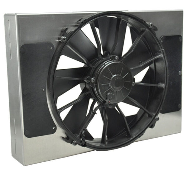 Powerpack - High Output Single 12'' Electric RAD Fan/Aluminum Shroud Kit - 18''W x 13''H x 4''D - Image 2