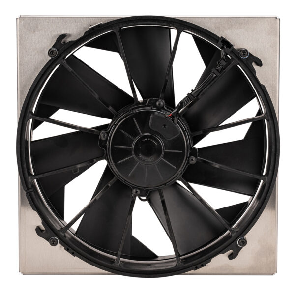 Powerpack - High Output Single 12'' Electric RAD Fan/Aluminum Shroud Kit - 13''W x 13''H x 4''D - Image 2
