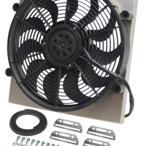 Powerpack - High Output Single 17'' Electric RAD Fan/Aluminum Shroud Kit - 16-3/4''W x 17-5/8'' x 3''D