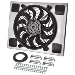 Powerpack - High Output Single 14'' Electric RAD Fan/Aluminum Shroud Kit - 20''W x 16 3/8''H x 2 3/4''D