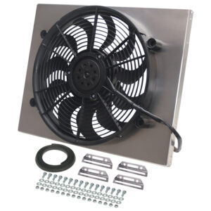 Powerpack - High Output Single 17'' Electric RAD Fan/Aluminum Shroud Kit - 22 1/4''W x 17 5/8''H x 3''D