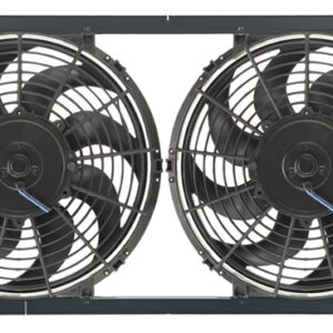 Dual 12'' Electric Tornado Fan Kit - W-27-3/4'' x H-14'' x D-2-1/2''