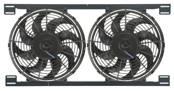 Dual 12'' Electric Tornado Fan Kit - W-27-3/4'' x H-14'' x D-2-1/2''