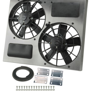 Powerpack - High Output Dual 11'' Electric RAD Fan/Aluminum Shroud Kit - 22-1/2''W x 19''H x 4''D