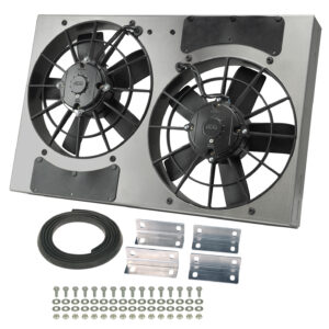 Powerpack - High Output Dual 11'' Electric RAD Fan/Aluminum Shroud Kit - 24''W x 15-1/2''H x 4''D