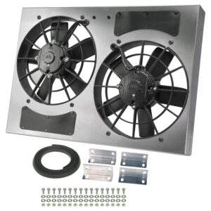 Powerpack - High Output Dual 11'' Electric RAD Fan/Aluminum Shroud Kit - 24''W x 17''H x 4