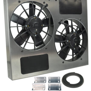Powerpack - High Output Dual 11'' Electric RAD Fan/Aluminum Shroud Kit - 23-3/4''W x 19-3/4''H x 4''D