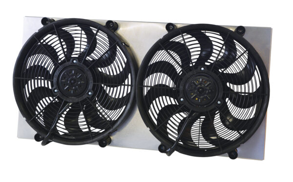 Powerpack - High Output Dual 17'' Electric RAD Fan/Aluminum Shroud Kit - 34''W x 17-1/4''H x 3-3/4''D - Image 2