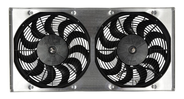 Powerpack - High Output Dual 17'' Electric RAD Fan/Aluminum Shroud Kit - 34''W x 17-1/4''H x 3-3/4''D - Image 4