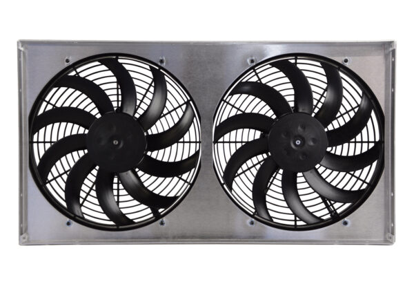 Powerpack - High Output Dual 12'' Electric RAD Fan/Aluminum Shroud Kit - 26''W x 14''H x 3-3/4''D - Image 4