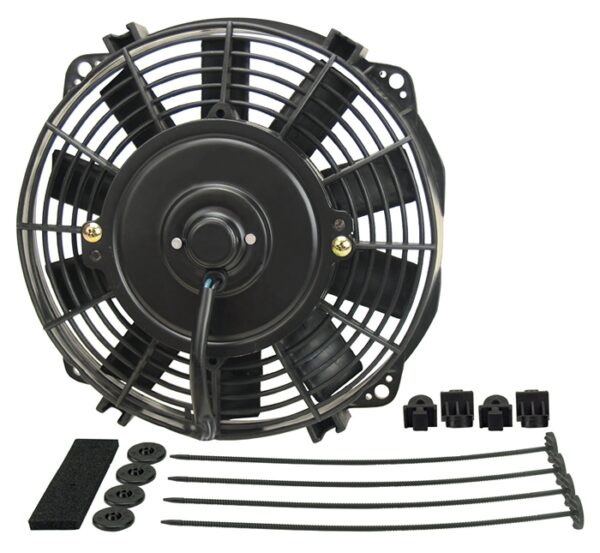 8" Dyno-Cool Straight Blade Electric Fan - 8"W x 8-1/8"H x 2-1/4"D