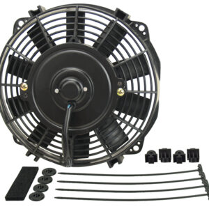 9" Dyno-Cool Straight Blade Electric Fan - 9-9/16"W x 10-7/16"H x 1-1/4"D