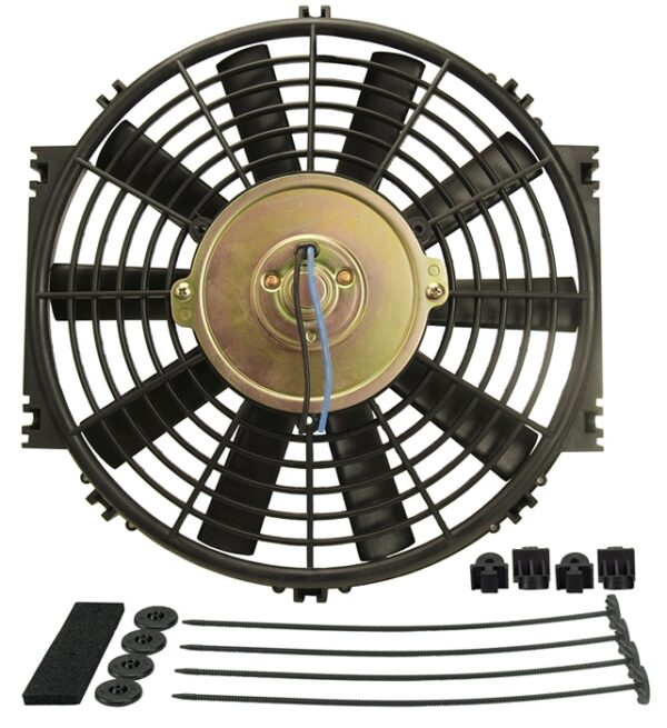 10" Dyno-Cool Straight Blade Electric Fan  - 11"W x 11-1/4"H x 1-1/8"D