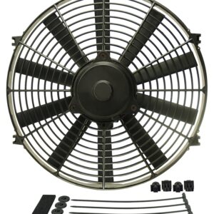 14" Dyno-Cool Straight Blade Electric Fan - 14-18"W x 14-3/4"H x 1-1/4"D