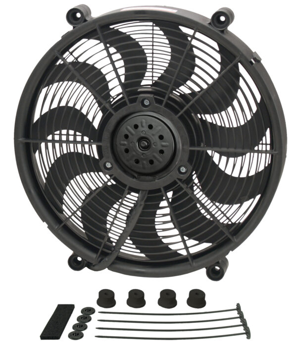 17'' High Output RAD Pusher Fan - 16-7/8''W x 16-7/8''H x 2-5/8''D