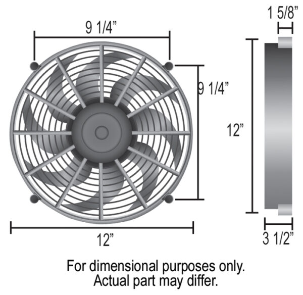 12" High Output IP68 Electric Puller Fan - Image 2