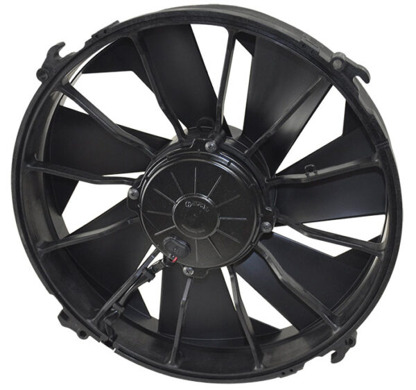 12'' High Output Single RAD Pusher/Puller Fan with Standard Mount Kit - 13-1/8''W x 13-1/8''H x 3-1/2''D - Image 2