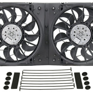 Powerpack - High Output Dual 12'' Electric RAD Fan/Plastic Shroud Kit - 28-5/8''W x 13-7/8''H x 3-1/4''D
