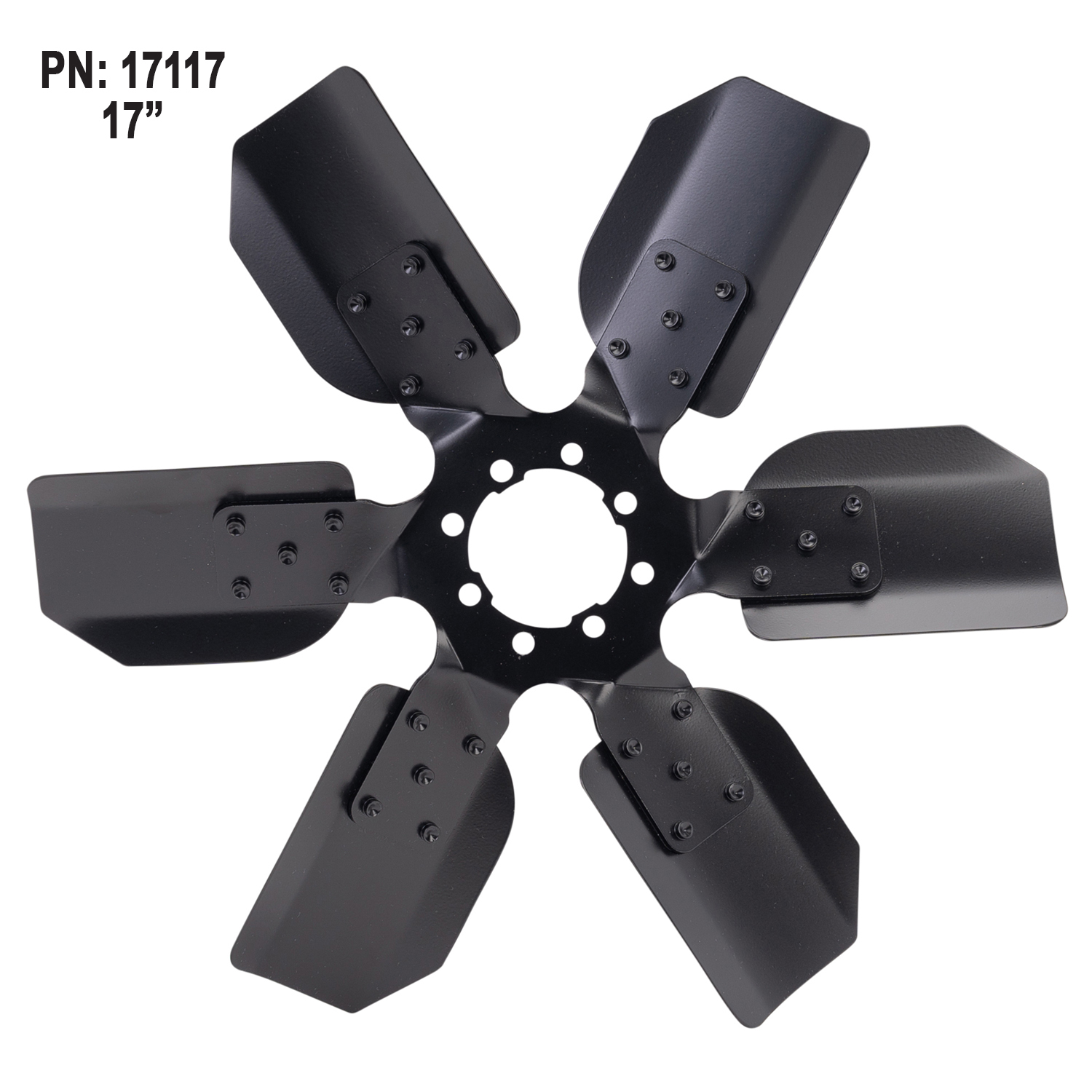 17" Standard Rotation Fan Clutch Fan, Black - Image 3