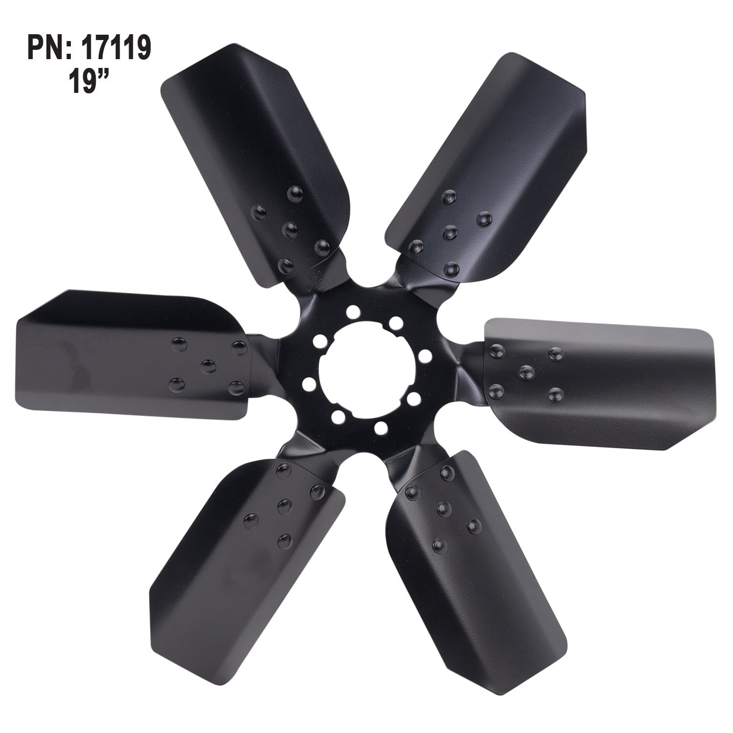 19 Standard Rotation  Fan  Clutch Fan, Black - Image 2