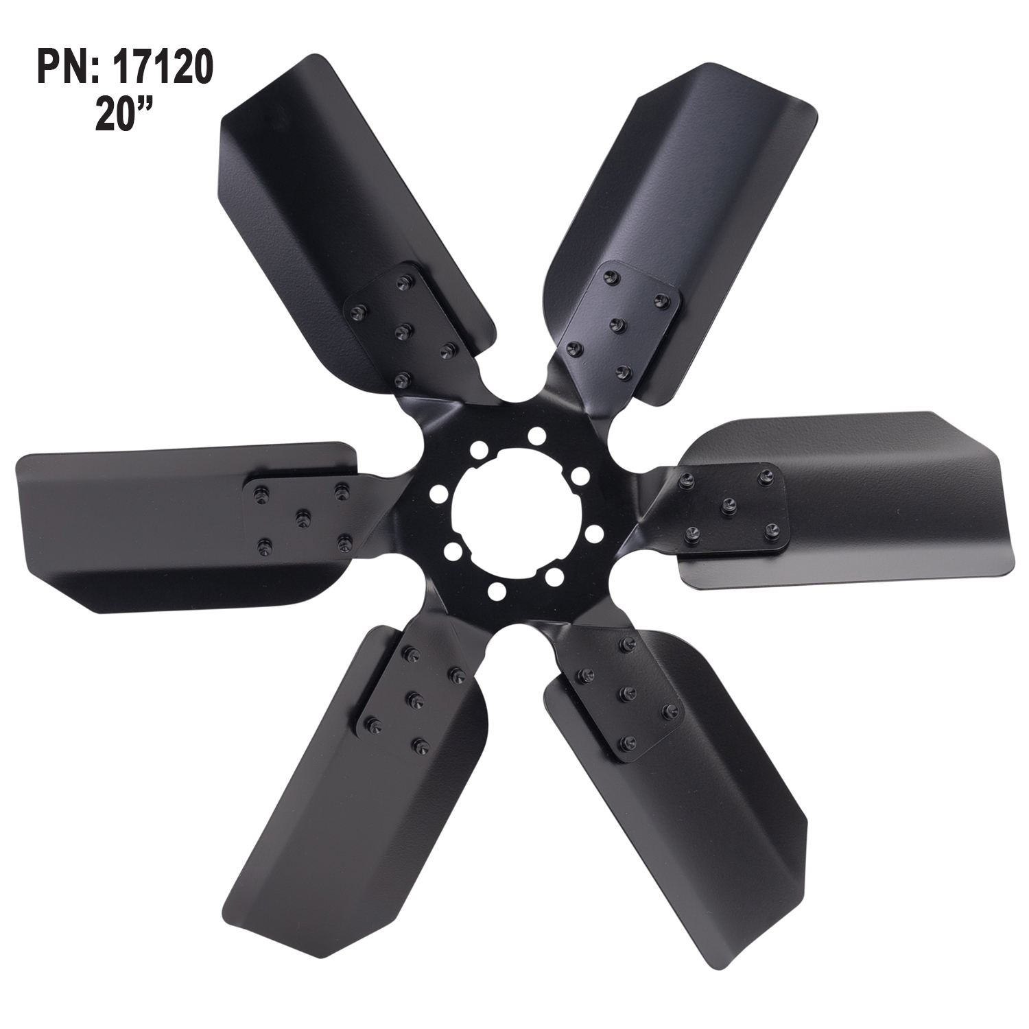 20" Standard Rotation Fan Clutch Fan, Black - Image 3