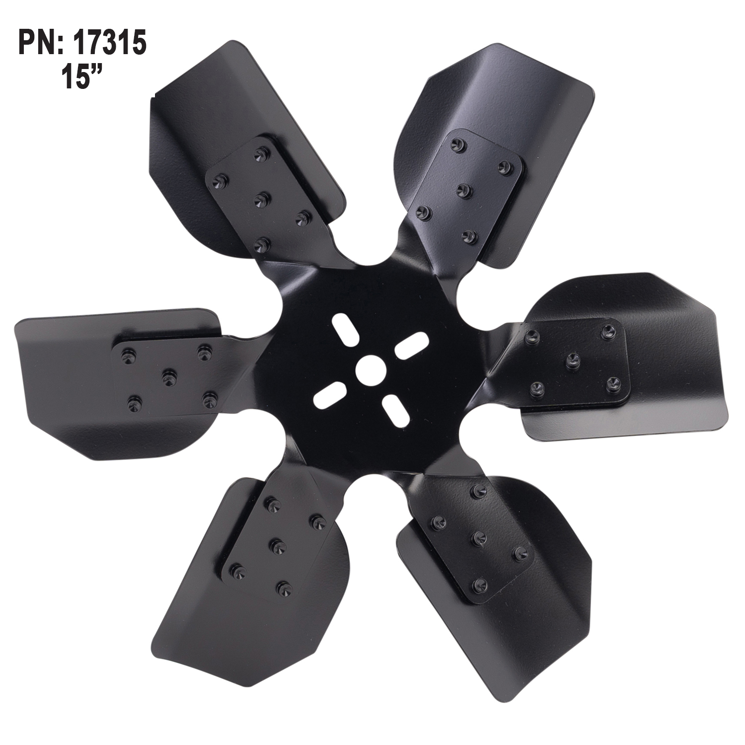 15'' Standard Rotation Rigid Race Fan, Steel Blade - Image 2