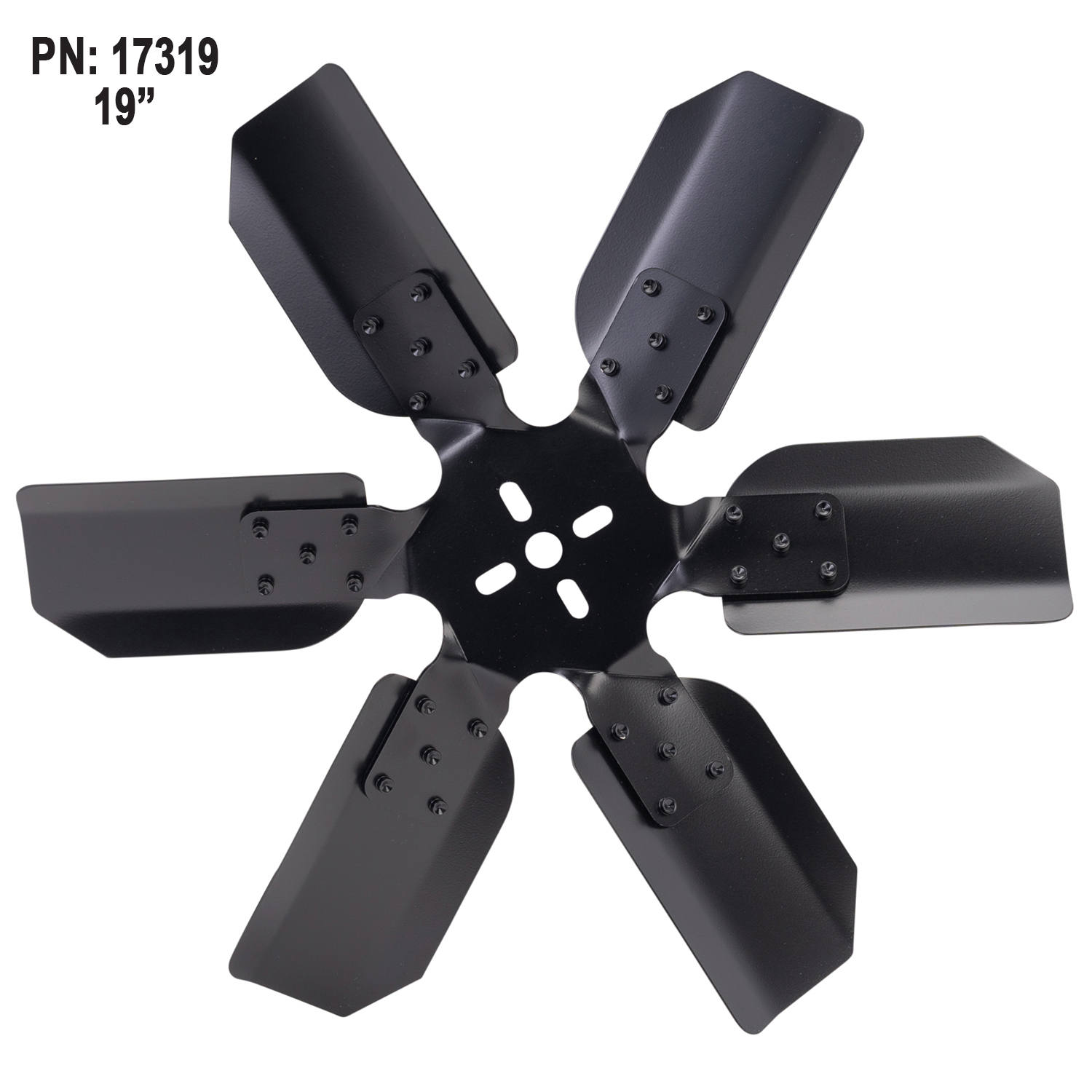 19" Standard Rotation Rigid Race Fan, Steel Blade - Image 2