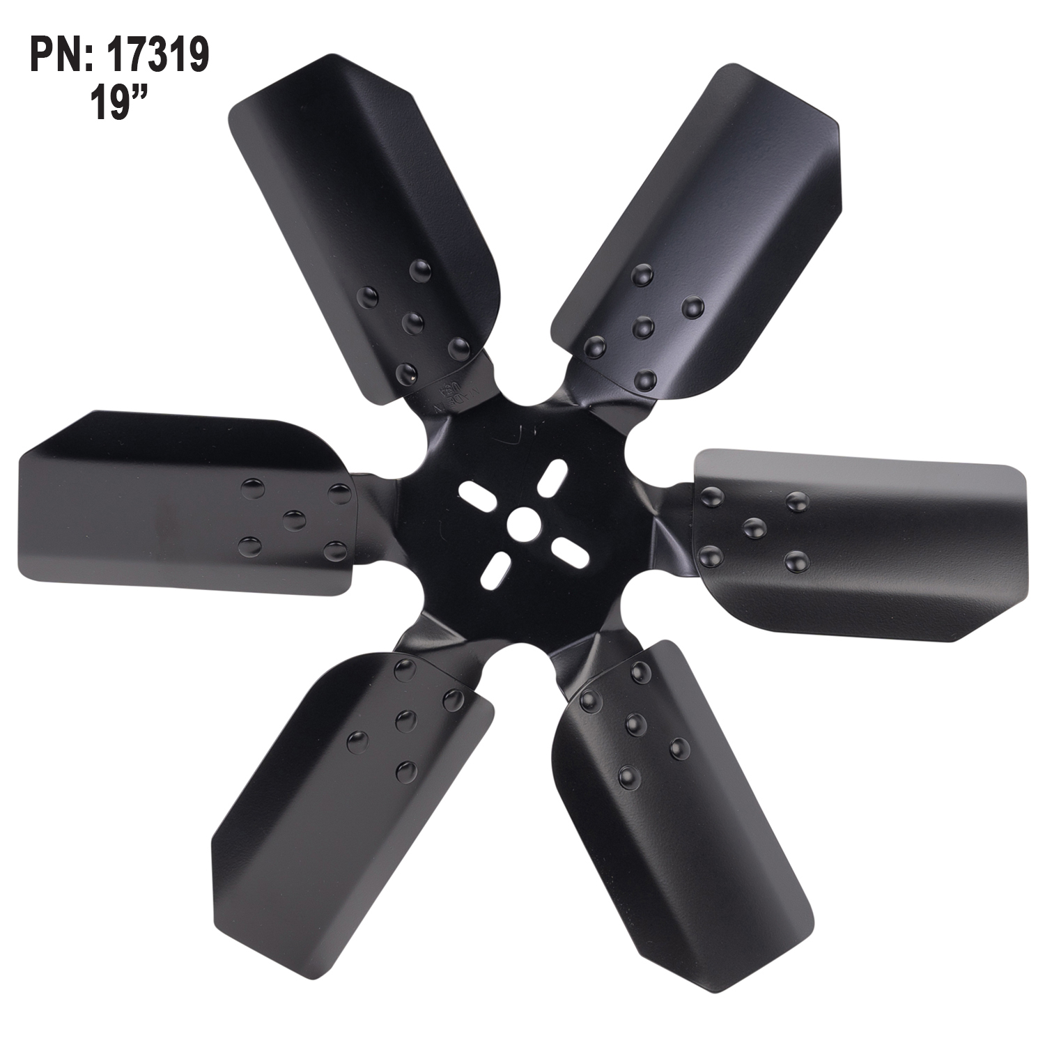 19" Standard Rotation Rigid Race Fan, Steel Blade - Image 3