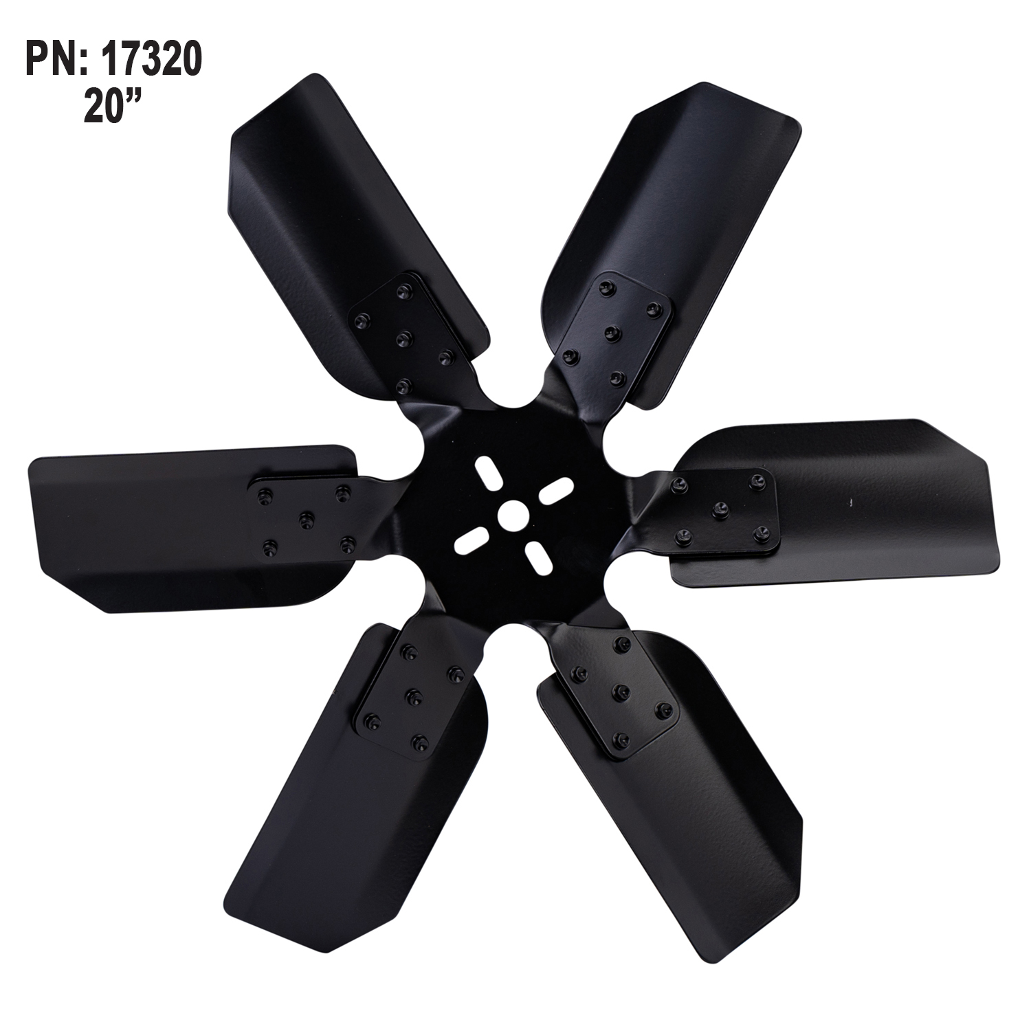 20" Standard Rotation Rigid Race Fan, Steel Blade - Image 2