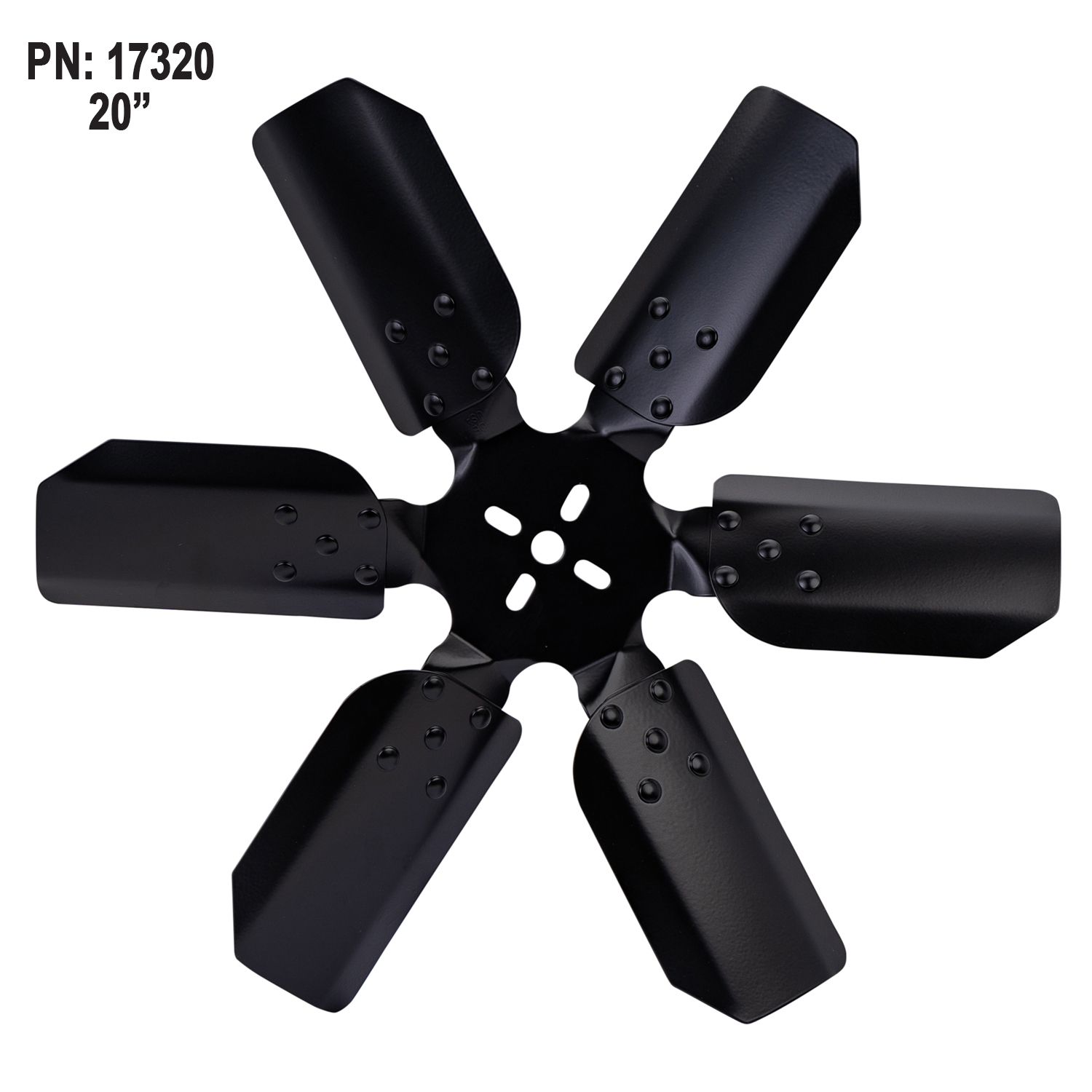 20" Standard Rotation Rigid Race Fan, Steel Blade - Image 3