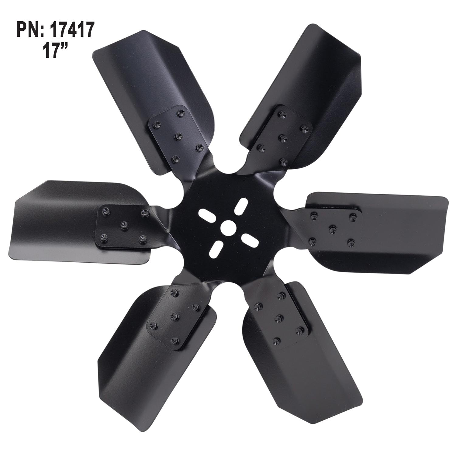 17" Reverse Rotation Rigid Race Fan, Steel Blade - Image 2