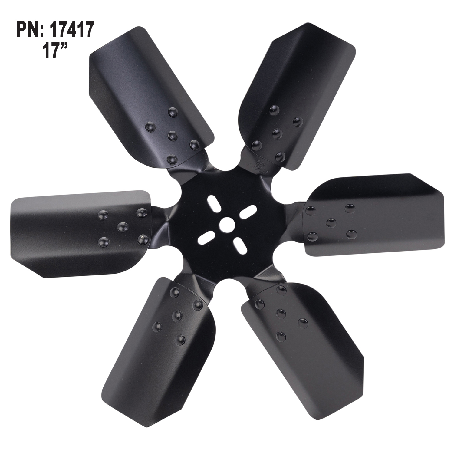 17" Reverse Rotation Rigid Race Fan, Steel Blade - Image 3