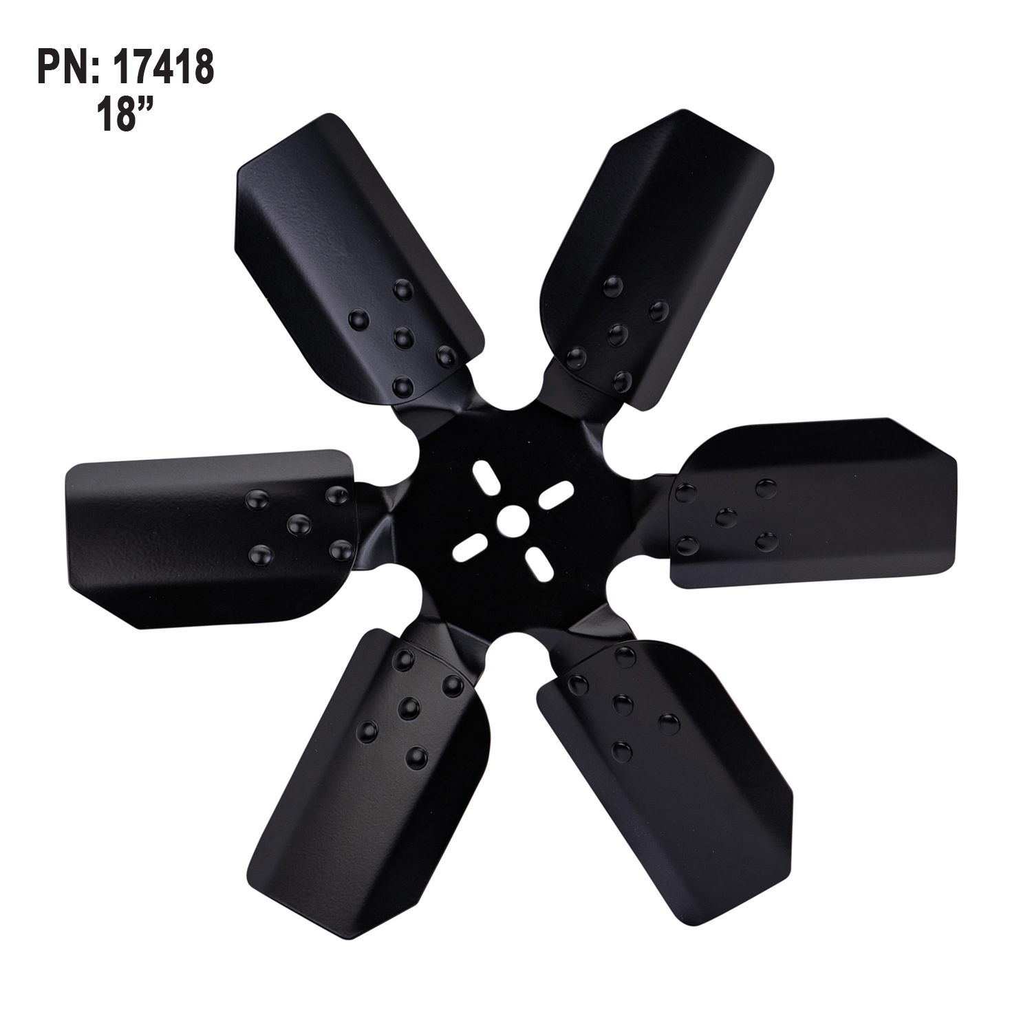 18" Reverse Rotation Rigid Race Fan, Steel Blade - Image 3