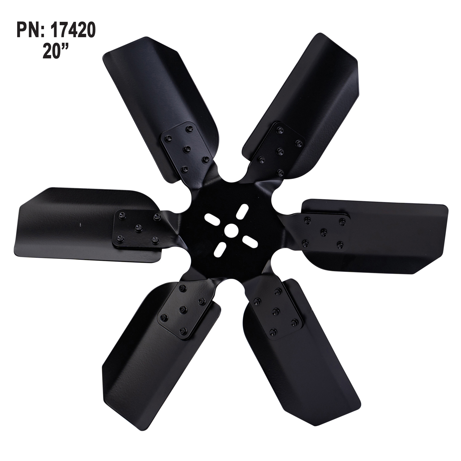 20" Reverse Rotation Rigid Race Fan, Steel Blade - Image 2