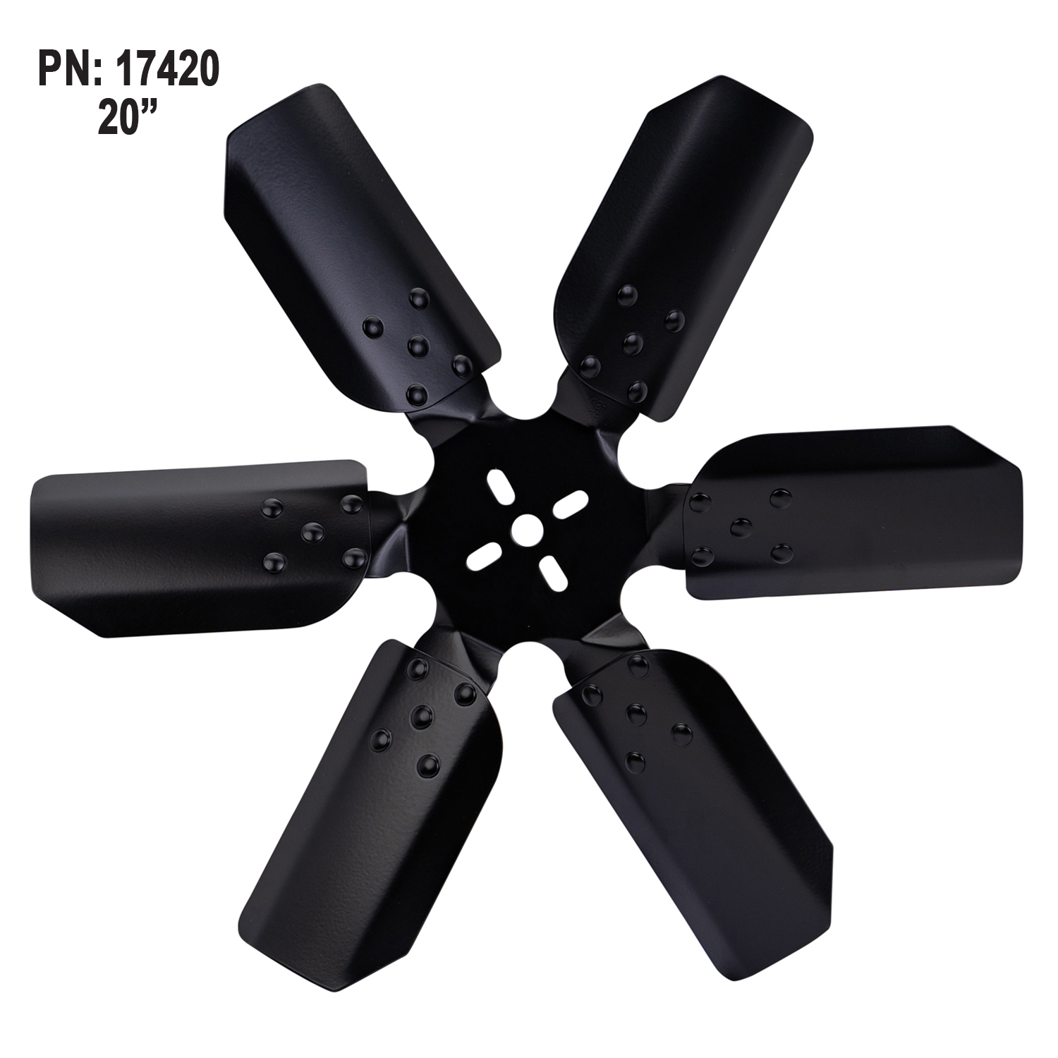 20" Reverse Rotation Rigid Race Fan, Steel Blade - Image 3