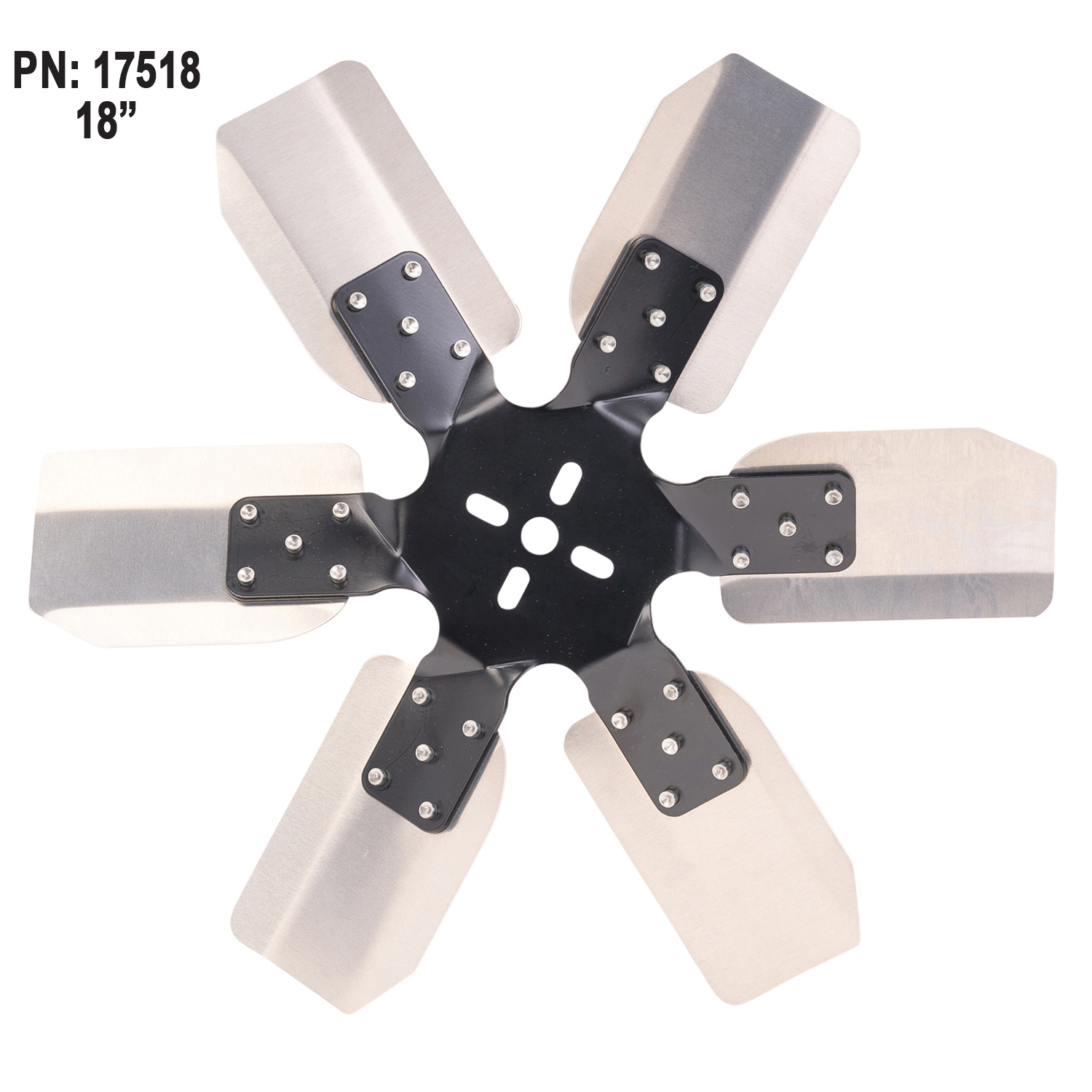 18'' Standard Rotation Rigid Race Fan, Aluminum Blade - Image 2