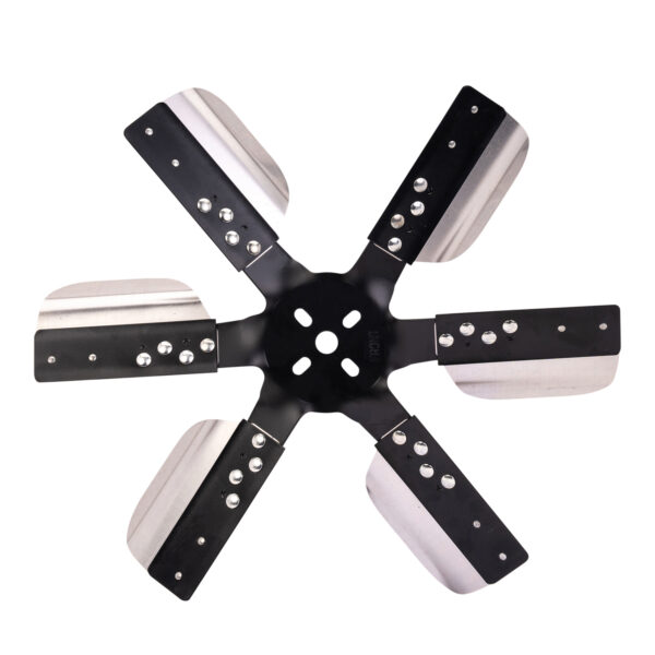 15'' Heavy Duty Stainless Steel Reverse Rotation Flex Fan, Black Hub