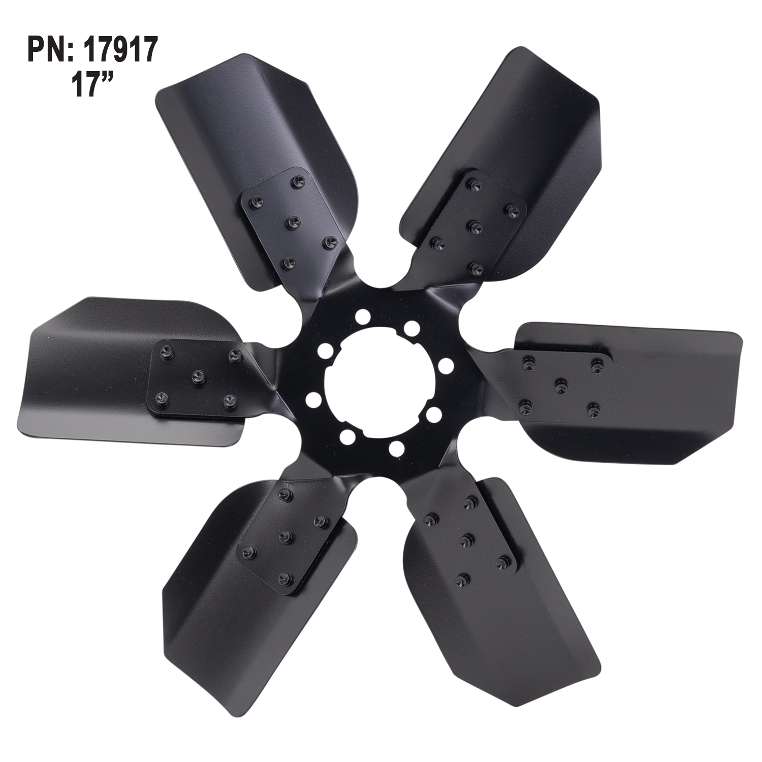 17" Reverse Rotation Fan Clutch Fan, Black - Image 3