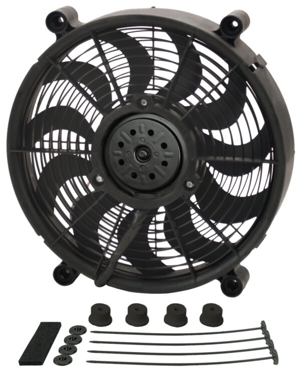 14'' High Output RAD Pusher Fan - 14-1/2''W x 14-1/2''H x 2-5/8''D