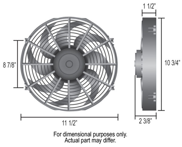 10" Dyno-Cool Curved Blade Electric Fan - Image 2