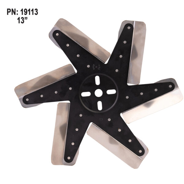 13'' High Performance Stainless Steel Standard Rotation Flex Fan, Black Hub - Image 3