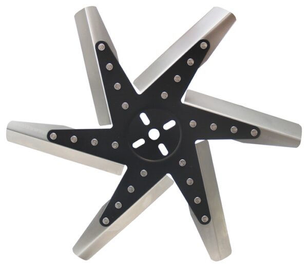 17" High Performance Stainless Steel Standard Rotation Flex Fan, Black Hub