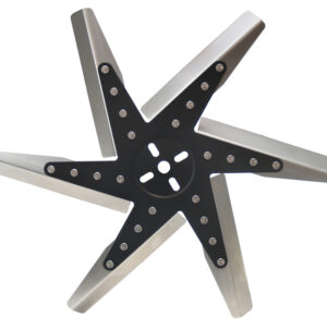 18" High Performance Stainless Steel Standard Rotation Flex Fan, Black Hub