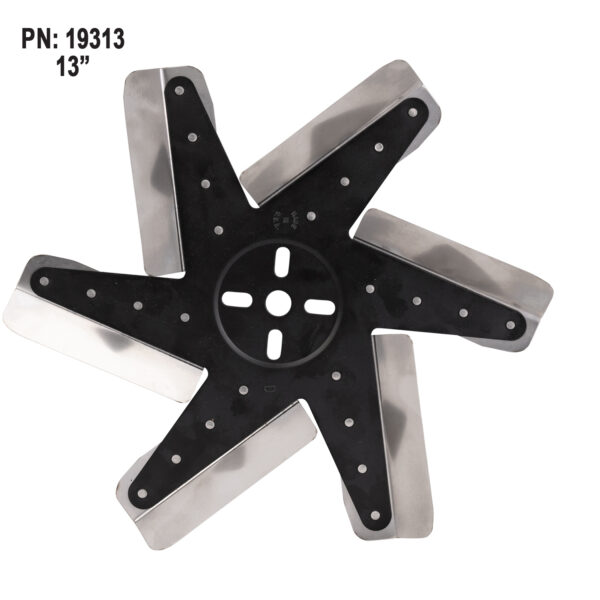 13'' High Performance Stainless Steel Reverse Rotation Flex Fan, Black Hub - Image 3
