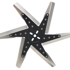 18" High Performance Stainless Steel Reverse Rotation Flex Fan, Black Hub