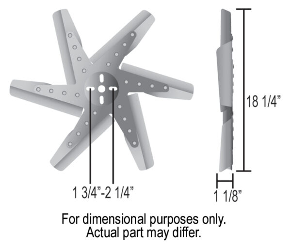 18" High Performance Stainless Steel Reverse Rotation Flex Fan, Black Hub - Image 2