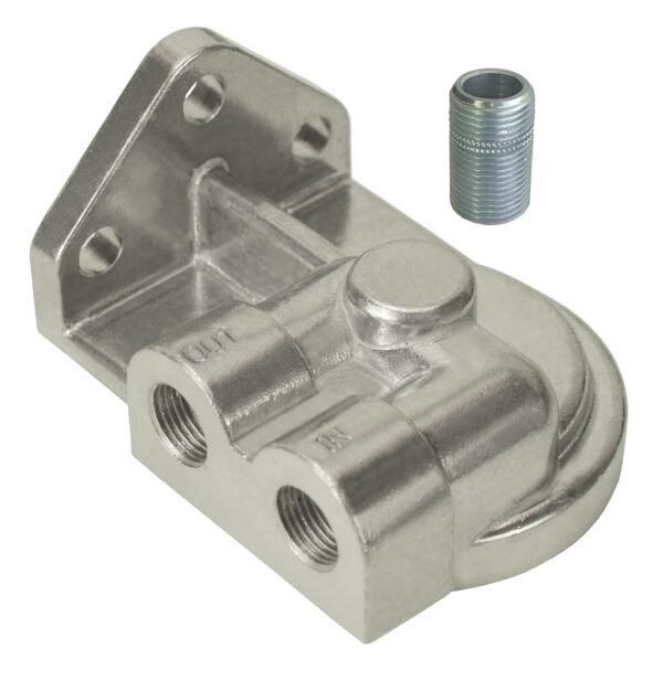 Single Left 3/8" NPT Port Filter Mount with 3/4"-16 Filter Threads