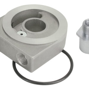 Low Profile Pressue relief Sandwich Adapter with 3/8" NPT Ports and 3/4"-16 Filter Thread