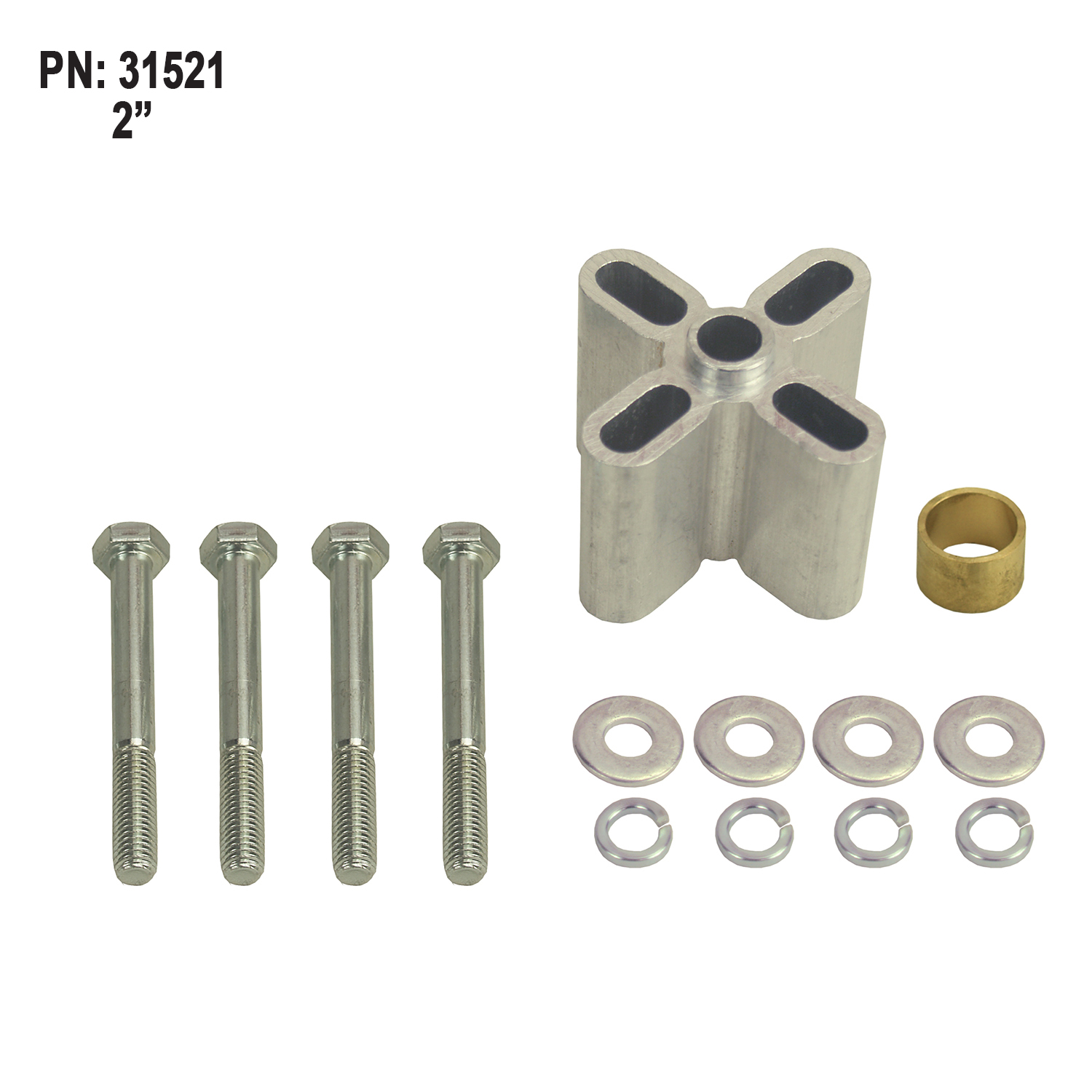 2'' or 2 1/4'' Aluminum Belt Driven Fan Spacer - Image 2